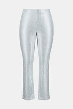 Load image into Gallery viewer, Joseph Ribkoff - 241932 - Croc Skin Textured Pants - White/Silver
