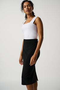 Joseph Ribkoff - 163083 - Classic Long Pencil Skirt - Black
