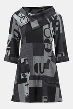 Load image into Gallery viewer, Joseph Ribkoff - 234226 - Mixed Media Knit Tunic - Grey/Black
