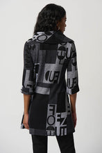 Load image into Gallery viewer, Joseph Ribkoff - 234226 - Mixed Media Knit Tunic - Grey/Black
