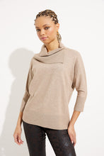 Load image into Gallery viewer, Joseph Ribkoff - 233955 - Asymmetrical Neckline Top - Latte melange
