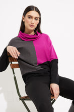 Load image into Gallery viewer, Joseph Ribkoff - 233954 - Colour Blocked Cowl Neck Sweater
