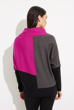 Load image into Gallery viewer, Joseph Ribkoff - 233954 - Colour Blocked Cowl Neck Sweater
