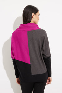 Joseph Ribkoff - 233954 - Colour Blocked Cowl Neck Sweater