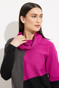 Joseph Ribkoff - 233954 - Colour Blocked Cowl Neck Sweater