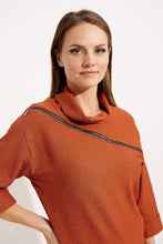 Load image into Gallery viewer, Joseph Ribkoff - 233126 - Sweater - Tandoori/black
