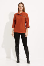 Load image into Gallery viewer, Joseph Ribkoff - 233126 - Sweater - Tandoori/black
