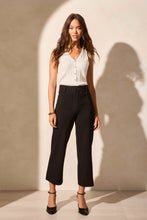 Load image into Gallery viewer, Tribal - 2221O - High Rise Fly Capri With Pockets - Black
