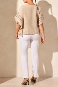 Load image into Gallery viewer, Tribal - 5778O - Kaftan Blouse With Fancy Trims - Nudeolive

