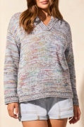 Load image into Gallery viewer, Tribal - 2120O - Three-quarter Sleeve Hooded Sweater - Riviera
