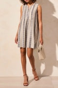Load image into Gallery viewer, Tribal - 5818O - Sleeveless Dress With Pintuck - Nautical
