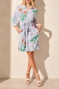 Load image into Gallery viewer, Tribal - 5823O - Shirt Dress With Waist Tie  - Sailboat
