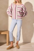 Load image into Gallery viewer, Tribal - 5752O - Boat Neck Blouse With Dolman Sleeves - Orchidsky
