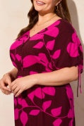 Load image into Gallery viewer, Tribal - 5750O - Flowy Dress With Shoulders Ties - Maroon
