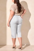 Load image into Gallery viewer, Tribal - 5775O - Sophia Curvy Capri Jeans With Embroidery - DkWater
