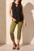 Load image into Gallery viewer, Tribal - 2168O - Sleeveless Blouse With Button Placket - Black
