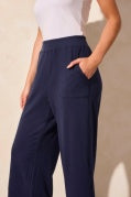 Load image into Gallery viewer, Tribal - 2049O - Textured Knit Pull On Capri - Jet Blue
