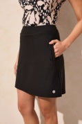 Load image into Gallery viewer, Tribal - 2035O - Pull On Skort With Contrast Zipper - Black
