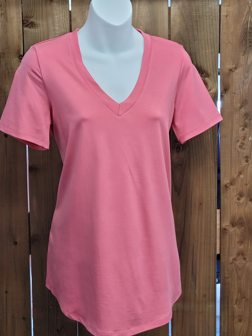 PURE - 210-4571 - V-neck BAMBOO Tee - Sorbet