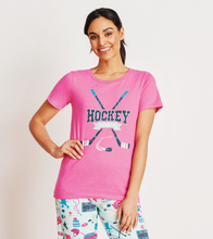 Load image into Gallery viewer, Little Blue House - Hockey Mom pyjama tee
