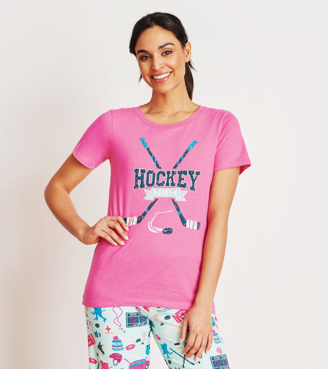 Little Blue House - Hockey Mom pyjama tee
