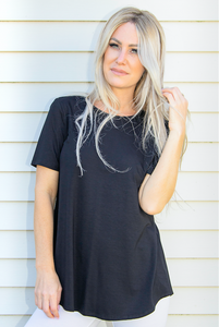 PURE - 210-4770 - BAMBOO Tee - Short Sleeve Navy