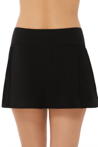 Christina - 30ZZ60YO -  Swim Skort Bottom - Black Plus Size