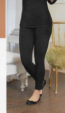 Load image into Gallery viewer, PURE - 101-2470 Bamboo Legging Seamless Control Top Waistband Black
