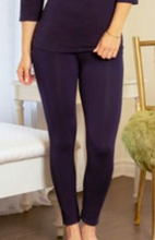 Load image into Gallery viewer, PURE - 101-2470 Navy Bamboo Legging Seamless Control Top Waistband Navy

