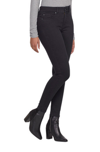 Tribal - 7260O-T400 - 5 pockets Curvy Skinny Soft Jeans - Black