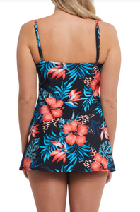 Tribal - Swim Dress with Removable Straps - 1007O-3562K