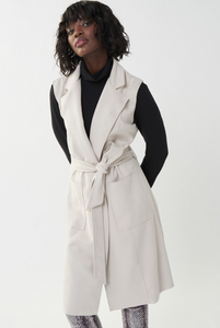 Joseph Ribkoff - 223916 - Belted Vest - Stone