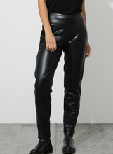 Load image into Gallery viewer, Joseph Ribkoff - 223196 - Faux Leather Pants - Black
