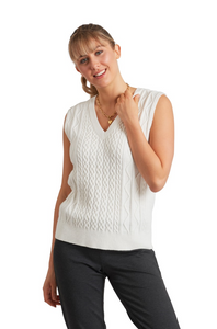 Carre Noir - 222079 - V-Neck Pop Over Vest - Black