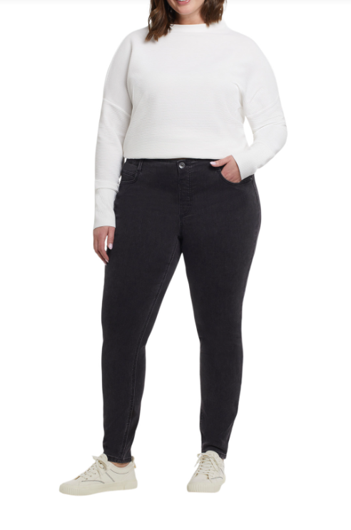 Tribal - 7109V - Plus Size Audrey Icon Fit Ankle Jegging - Fade Black –  Viau Ladies Wear