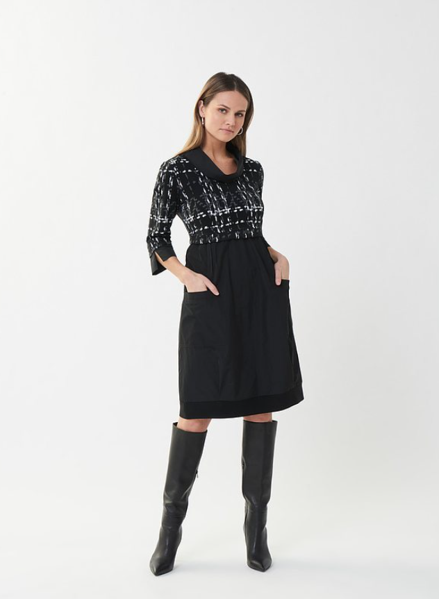 Joseph Ribkoff - 223232 - Black/White Dress