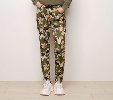 Load image into Gallery viewer, Charlie B - C5226R-157B - Printed Suede Crinkle Pull-On Joggers -  Moss
