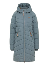 Load image into Gallery viewer, Ragwear - 2221-60034 Dizzie - Quilted Long Coat - Grey
