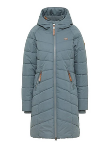 Ragwear - 2221-60034 Dizzie - Quilted Long Coat - Grey