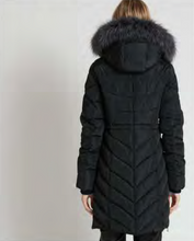 Load image into Gallery viewer, Point Zero - 8958544 - Hooded Zip Front Coat with Side Zip and Fur Trim
