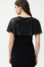 Load image into Gallery viewer, Joseph Ribkoff - 224095 - Sequin Detail Top - Black
