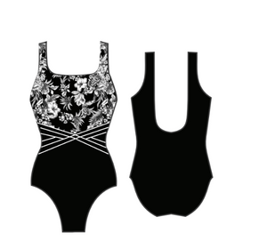 Finz - FZPO60611 - AquaFit Swimwear - Black Floral