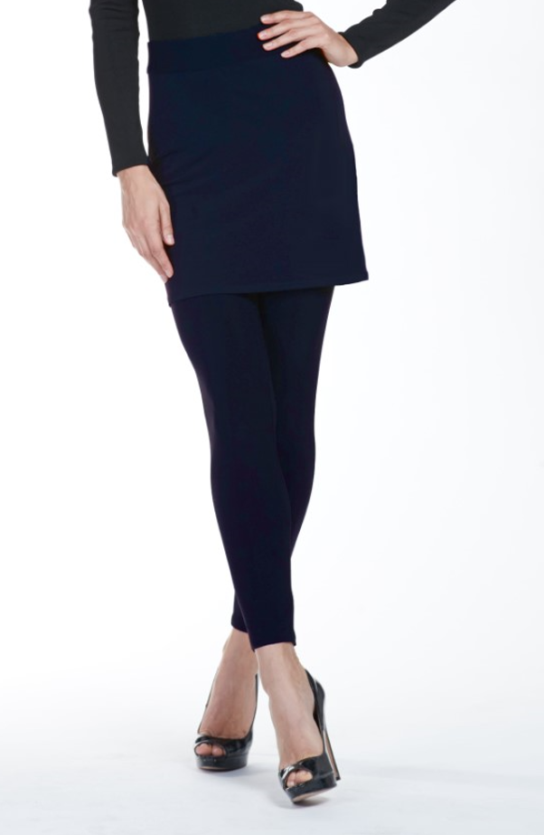 Frank Lyman - 64065 - 2 in 1 Skirt Legging - Midnight Blue