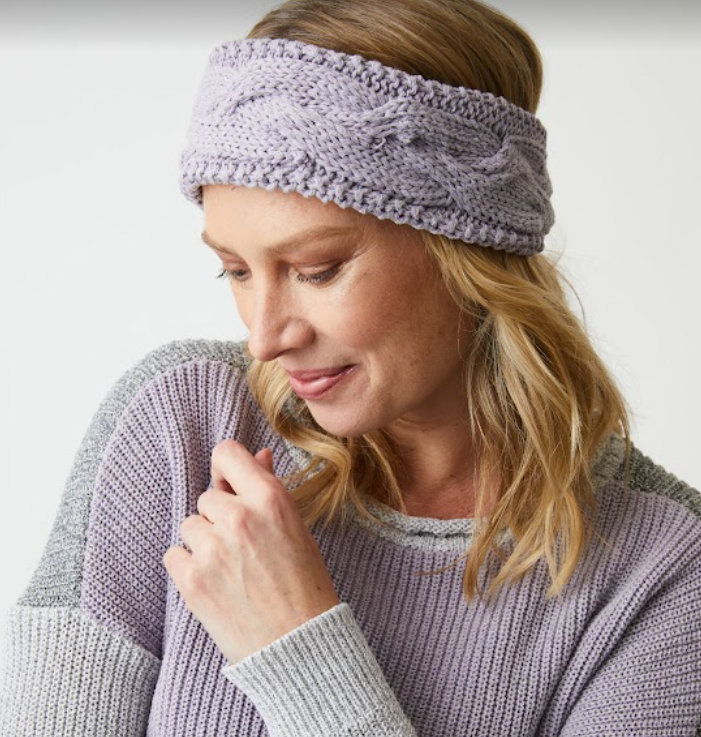 Parkhurst - 28117 1NP - Classic Cable Headband - Lilac Tweed