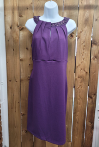 Alex - 9137180 - Beaded Sleeveless Dress - Plum