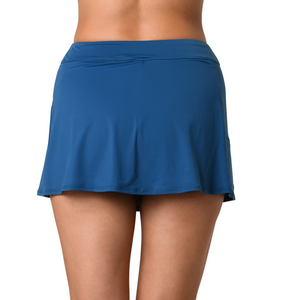 Jantzen - JZ21352H - Swim skirt with built in shorts and side zipper pocket - Azure