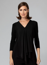 Load image into Gallery viewer, Joseph Ribkoff  - Handkerchief Hem Tunic – 161066 - Black
