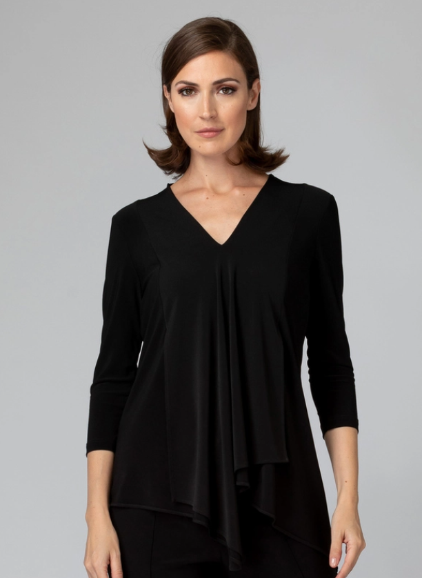 Joseph Ribkoff  - Handkerchief Hem Tunic – 161066 - Black