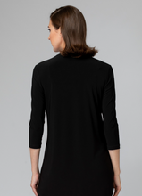Load image into Gallery viewer, Joseph Ribkoff  - Handkerchief Hem Tunic – 161066 - Black
