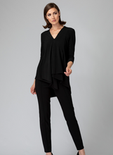 Load image into Gallery viewer, Joseph Ribkoff  - Handkerchief Hem Tunic – 161066 - Black
